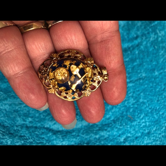 Vintage necklace made with real gold pieces RARE - Picture 1 of 4